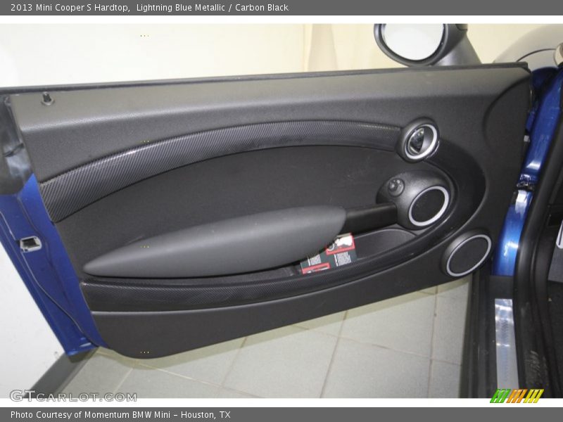 Lightning Blue Metallic / Carbon Black 2013 Mini Cooper S Hardtop