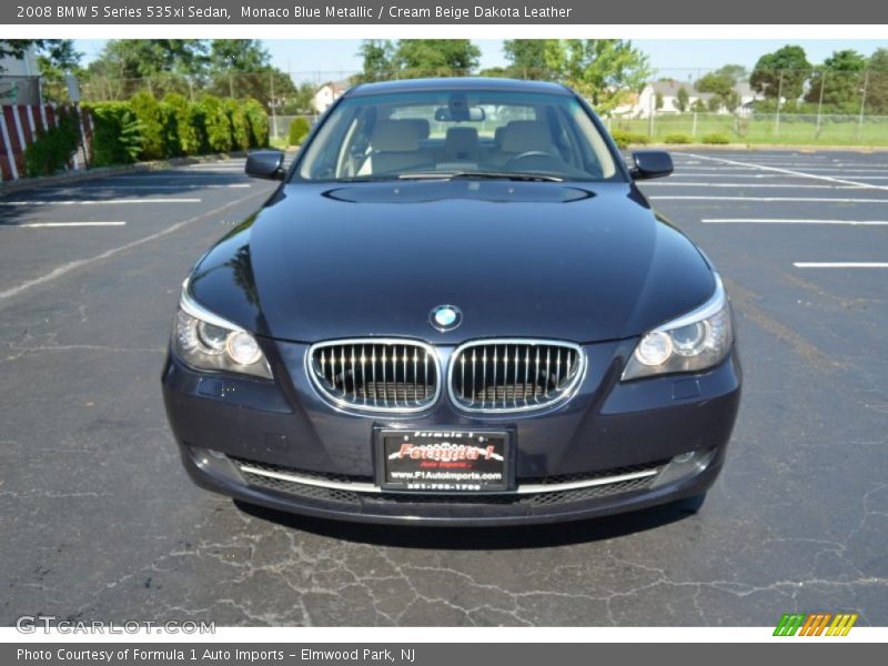 Monaco Blue Metallic / Cream Beige Dakota Leather 2008 BMW 5 Series 535xi Sedan