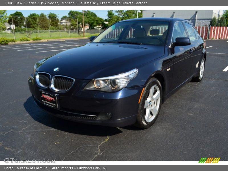 Monaco Blue Metallic / Cream Beige Dakota Leather 2008 BMW 5 Series 535xi Sedan