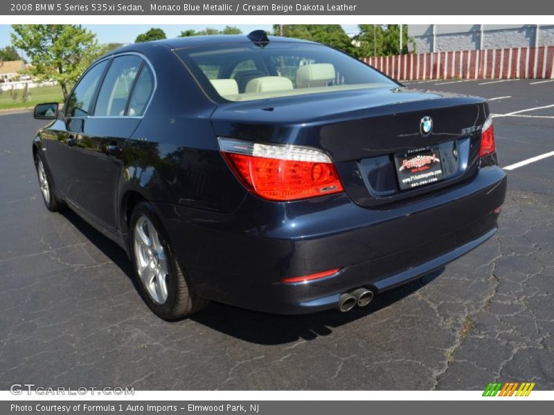 Monaco Blue Metallic / Cream Beige Dakota Leather 2008 BMW 5 Series 535xi Sedan