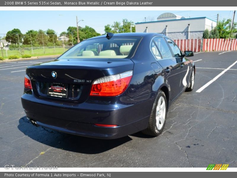 Monaco Blue Metallic / Cream Beige Dakota Leather 2008 BMW 5 Series 535xi Sedan