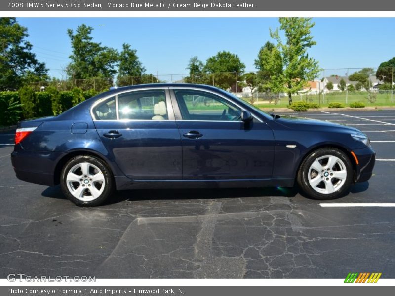 Monaco Blue Metallic / Cream Beige Dakota Leather 2008 BMW 5 Series 535xi Sedan