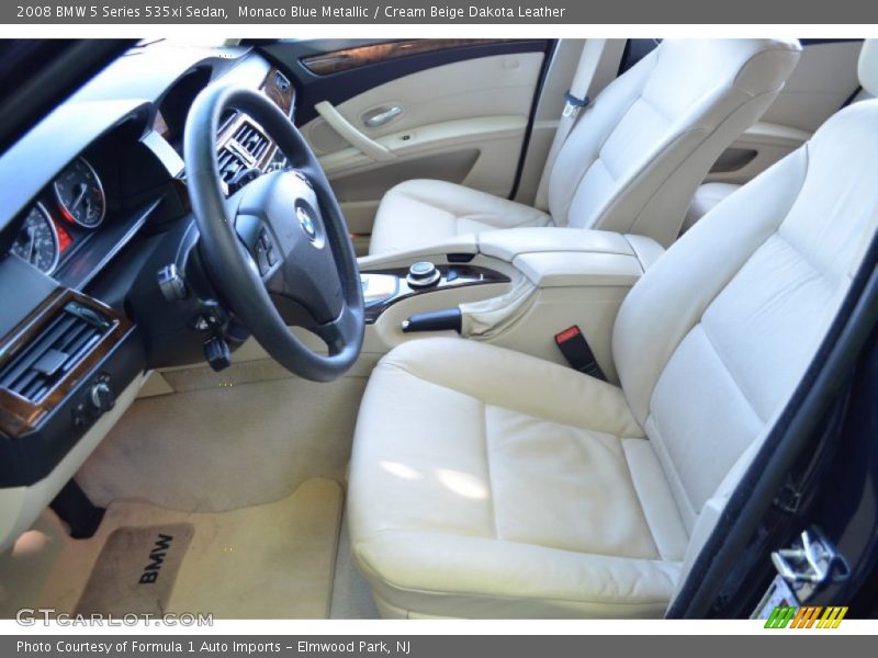 Monaco Blue Metallic / Cream Beige Dakota Leather 2008 BMW 5 Series 535xi Sedan