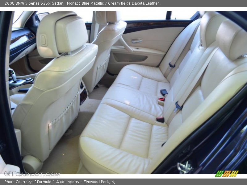 Monaco Blue Metallic / Cream Beige Dakota Leather 2008 BMW 5 Series 535xi Sedan