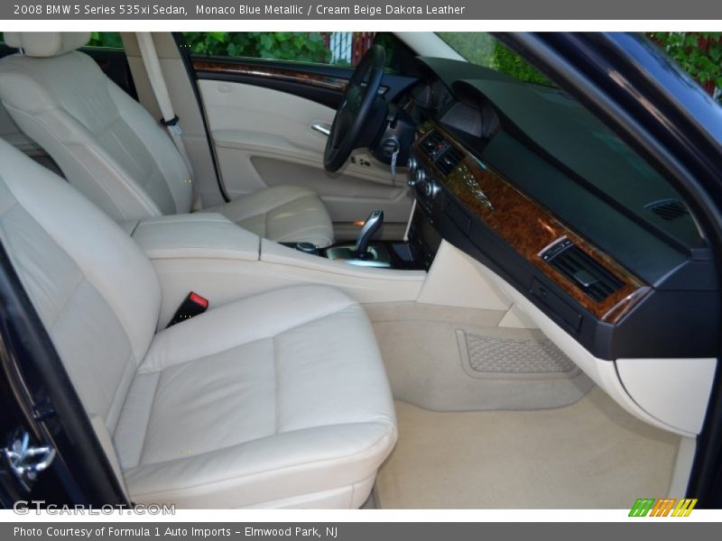 Monaco Blue Metallic / Cream Beige Dakota Leather 2008 BMW 5 Series 535xi Sedan