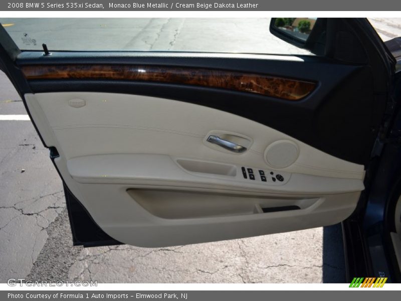 Monaco Blue Metallic / Cream Beige Dakota Leather 2008 BMW 5 Series 535xi Sedan