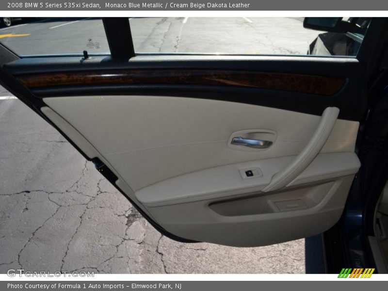 Monaco Blue Metallic / Cream Beige Dakota Leather 2008 BMW 5 Series 535xi Sedan