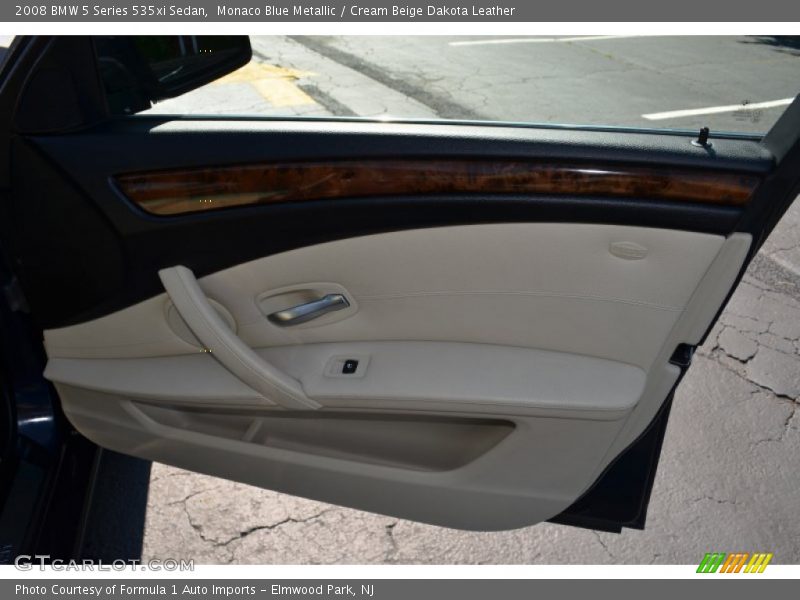 Monaco Blue Metallic / Cream Beige Dakota Leather 2008 BMW 5 Series 535xi Sedan