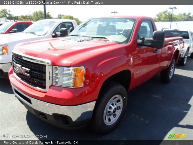 Fire Red / Dark Titanium 2013 GMC Sierra 3500HD Regular Cab 4x4