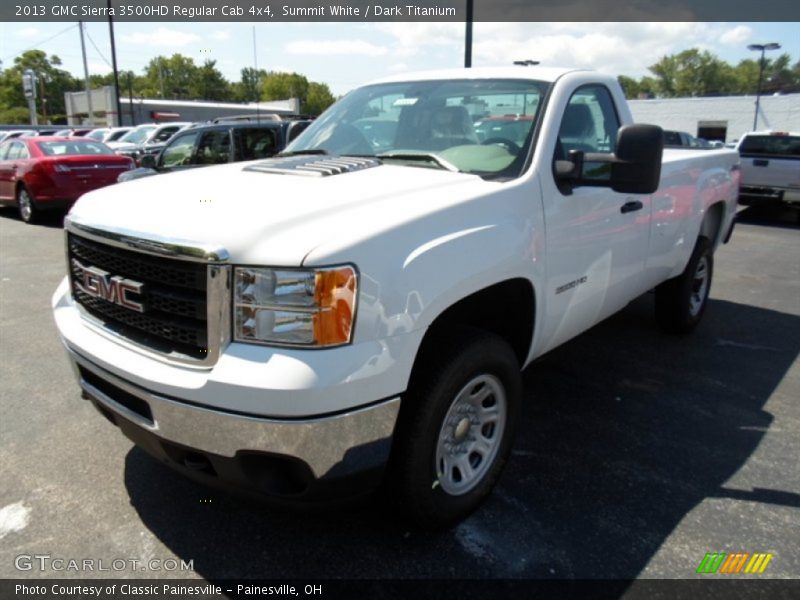 Summit White / Dark Titanium 2013 GMC Sierra 3500HD Regular Cab 4x4