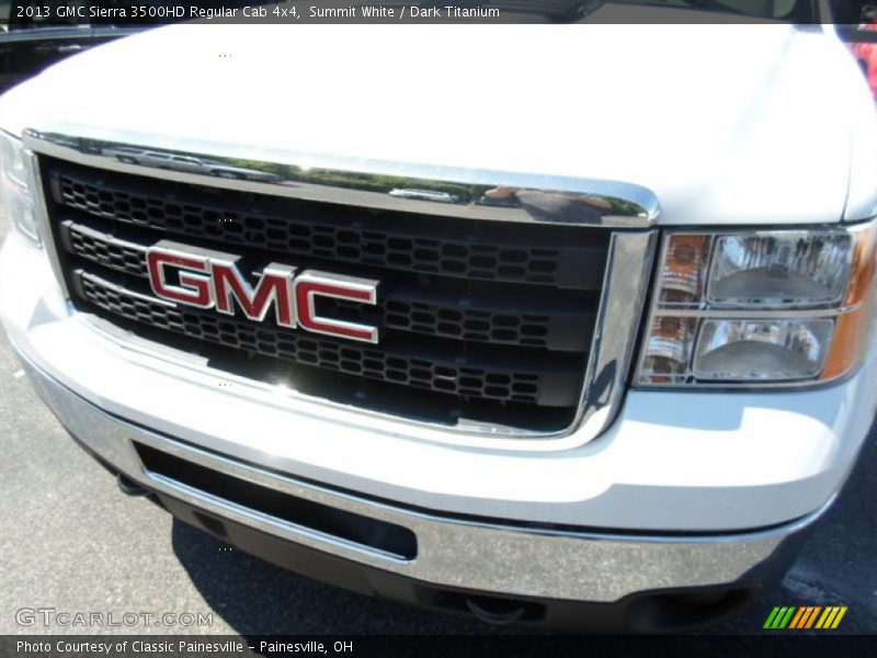 Summit White / Dark Titanium 2013 GMC Sierra 3500HD Regular Cab 4x4