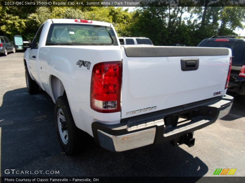 Summit White / Dark Titanium 2013 GMC Sierra 3500HD Regular Cab 4x4