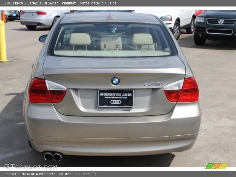 Platinum Bronze Metallic / Beige 2008 BMW 3 Series 328i Sedan