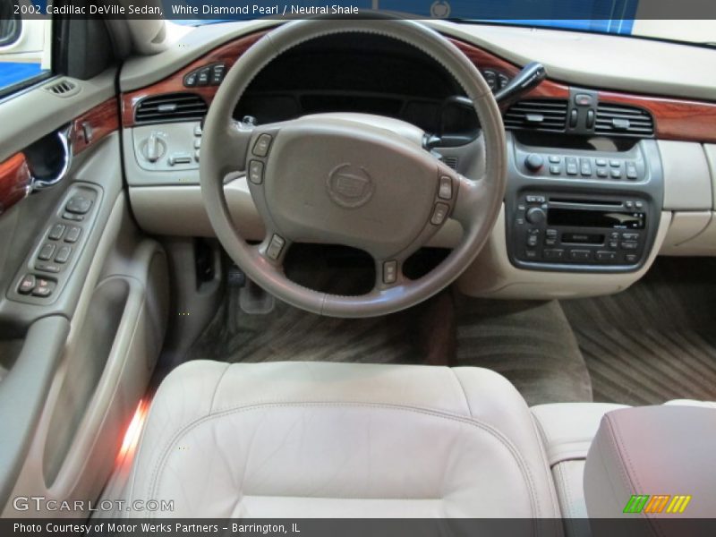 White Diamond Pearl / Neutral Shale 2002 Cadillac DeVille Sedan
