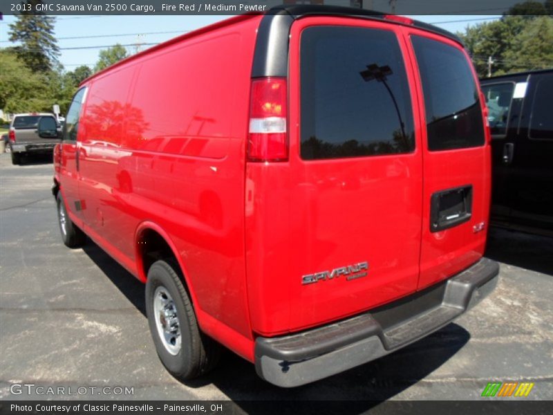 Fire Red / Medium Pewter 2013 GMC Savana Van 2500 Cargo
