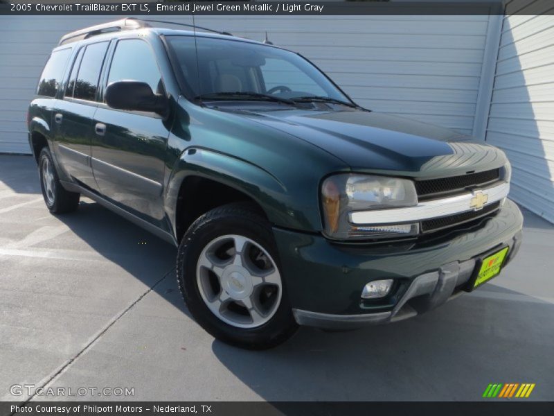 Emerald Jewel Green Metallic / Light Gray 2005 Chevrolet TrailBlazer EXT LS