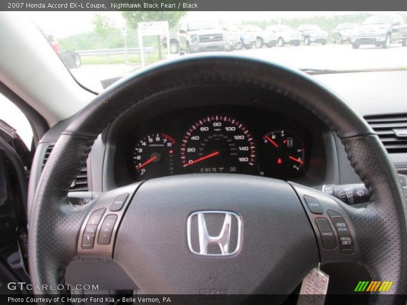 Nighthawk Black Pearl / Black 2007 Honda Accord EX-L Coupe