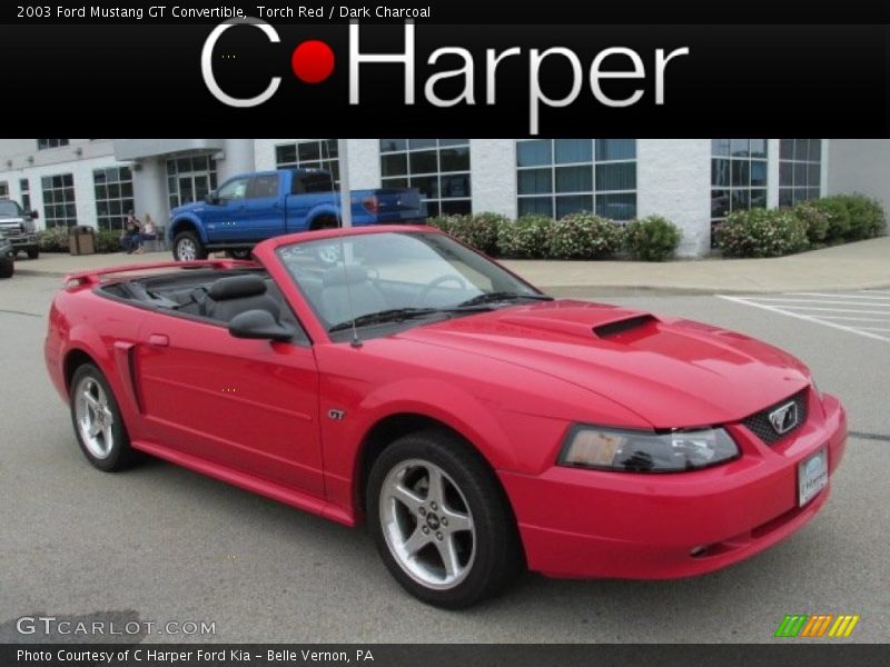 Torch Red / Dark Charcoal 2003 Ford Mustang GT Convertible