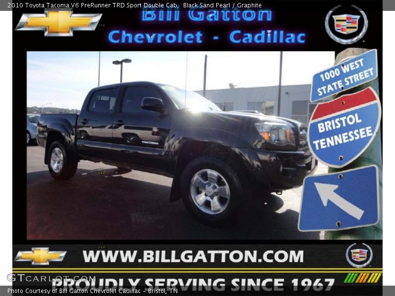 Black Sand Pearl / Graphite 2010 Toyota Tacoma V6 PreRunner TRD Sport Double Cab