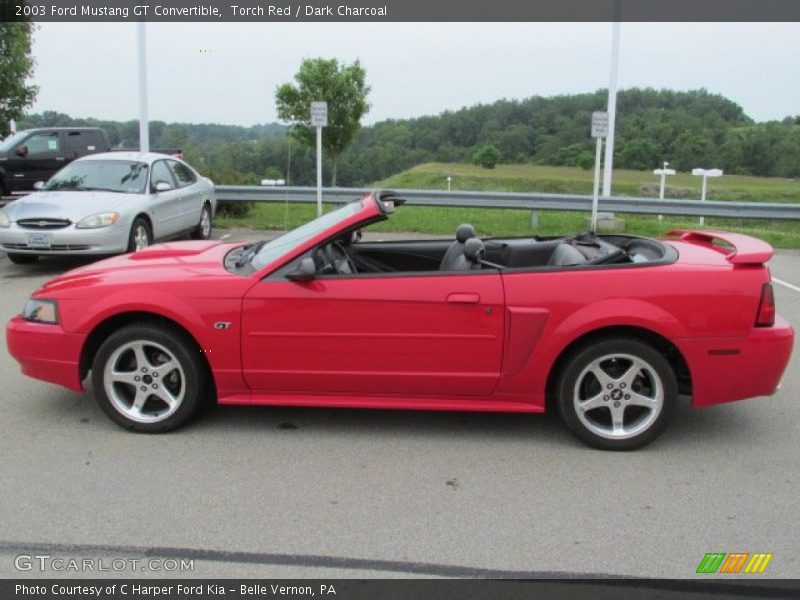 Torch Red / Dark Charcoal 2003 Ford Mustang GT Convertible