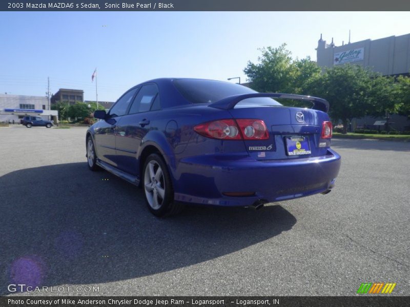 Sonic Blue Pearl / Black 2003 Mazda MAZDA6 s Sedan