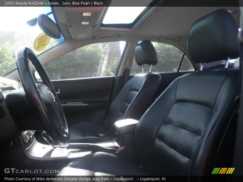 Sonic Blue Pearl / Black 2003 Mazda MAZDA6 s Sedan