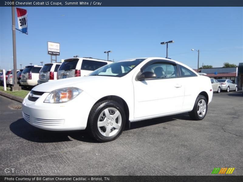 Summit White / Gray 2008 Chevrolet Cobalt LS Coupe