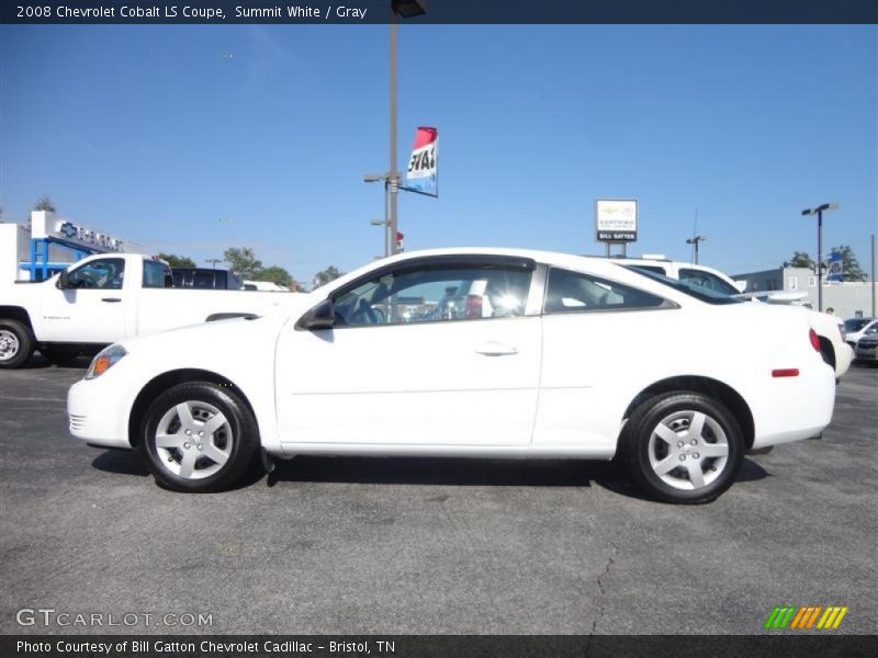 Summit White / Gray 2008 Chevrolet Cobalt LS Coupe
