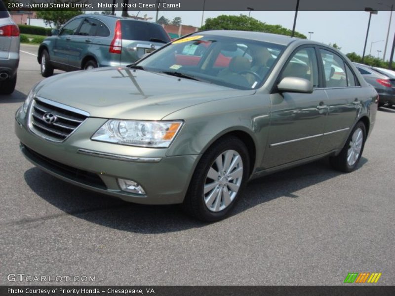 Natural Khaki Green / Camel 2009 Hyundai Sonata Limited