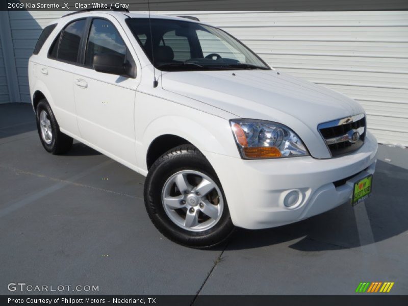 Clear White / Gray 2009 Kia Sorento LX