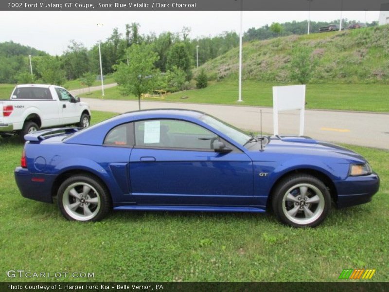 Sonic Blue Metallic / Dark Charcoal 2002 Ford Mustang GT Coupe