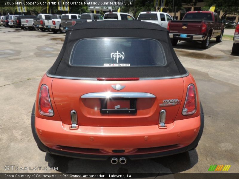 Hot Orange Metallic / Sunrise/Dark Blue 2006 Mini Cooper S Convertible