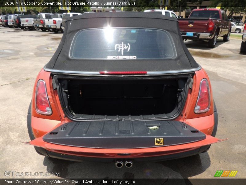 Hot Orange Metallic / Sunrise/Dark Blue 2006 Mini Cooper S Convertible