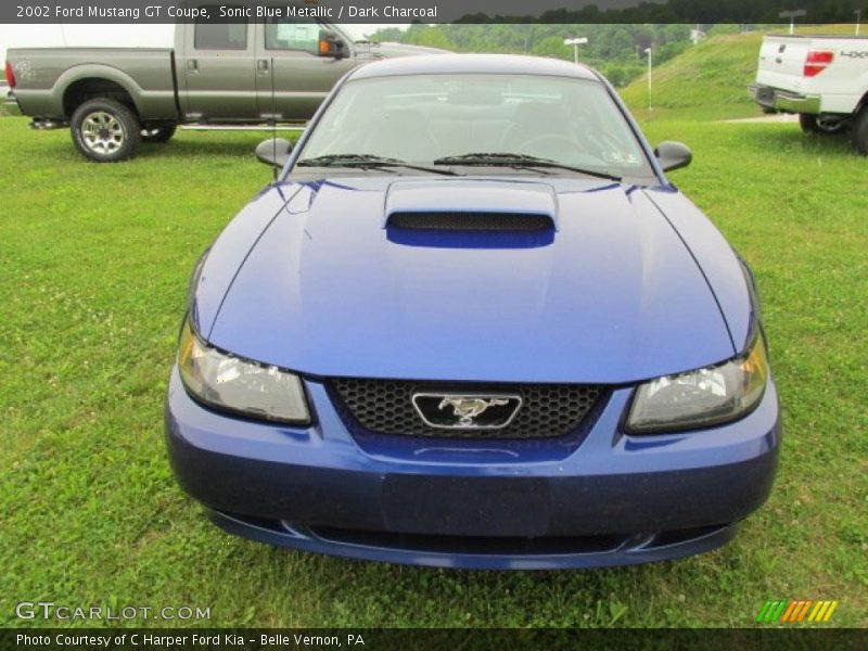 Sonic Blue Metallic / Dark Charcoal 2002 Ford Mustang GT Coupe