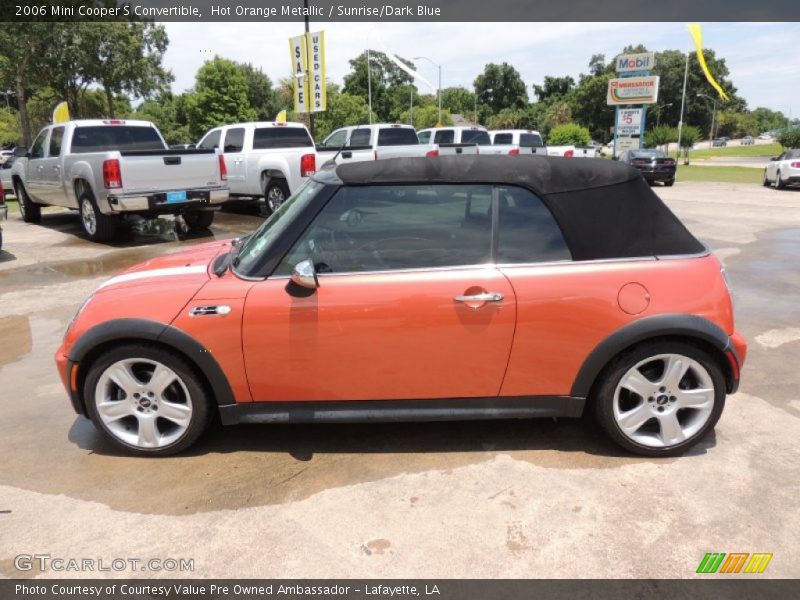 Hot Orange Metallic / Sunrise/Dark Blue 2006 Mini Cooper S Convertible