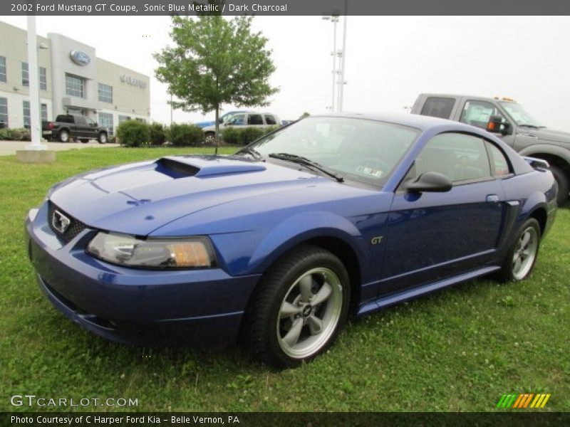 Sonic Blue Metallic / Dark Charcoal 2002 Ford Mustang GT Coupe