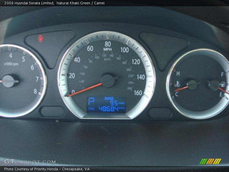 Natural Khaki Green / Camel 2009 Hyundai Sonata Limited