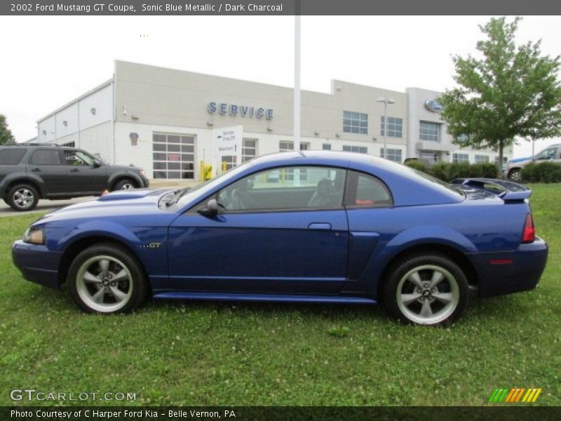 Sonic Blue Metallic / Dark Charcoal 2002 Ford Mustang GT Coupe