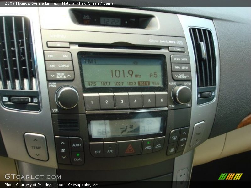 Natural Khaki Green / Camel 2009 Hyundai Sonata Limited