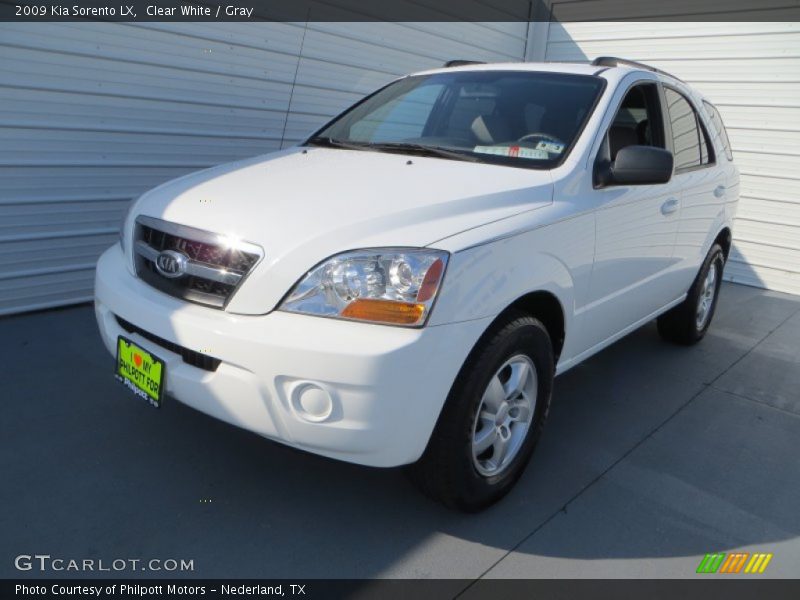 Clear White / Gray 2009 Kia Sorento LX