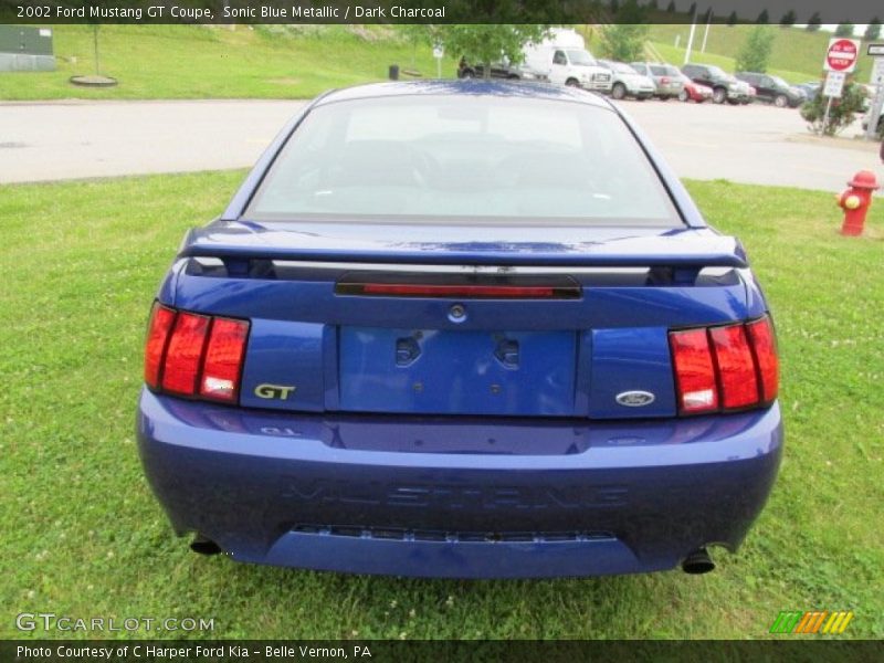 Sonic Blue Metallic / Dark Charcoal 2002 Ford Mustang GT Coupe