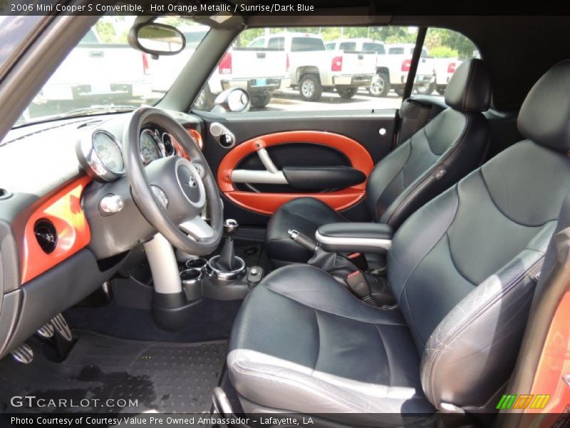 Hot Orange Metallic / Sunrise/Dark Blue 2006 Mini Cooper S Convertible