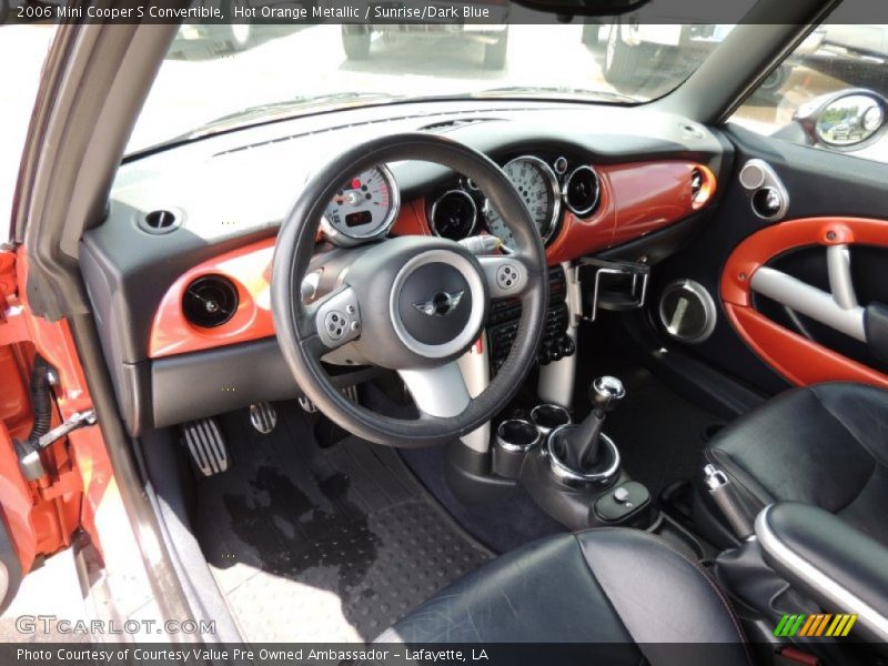 Hot Orange Metallic / Sunrise/Dark Blue 2006 Mini Cooper S Convertible