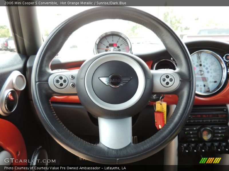 Hot Orange Metallic / Sunrise/Dark Blue 2006 Mini Cooper S Convertible