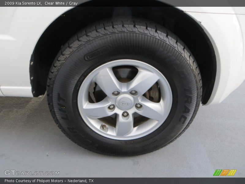 Clear White / Gray 2009 Kia Sorento LX