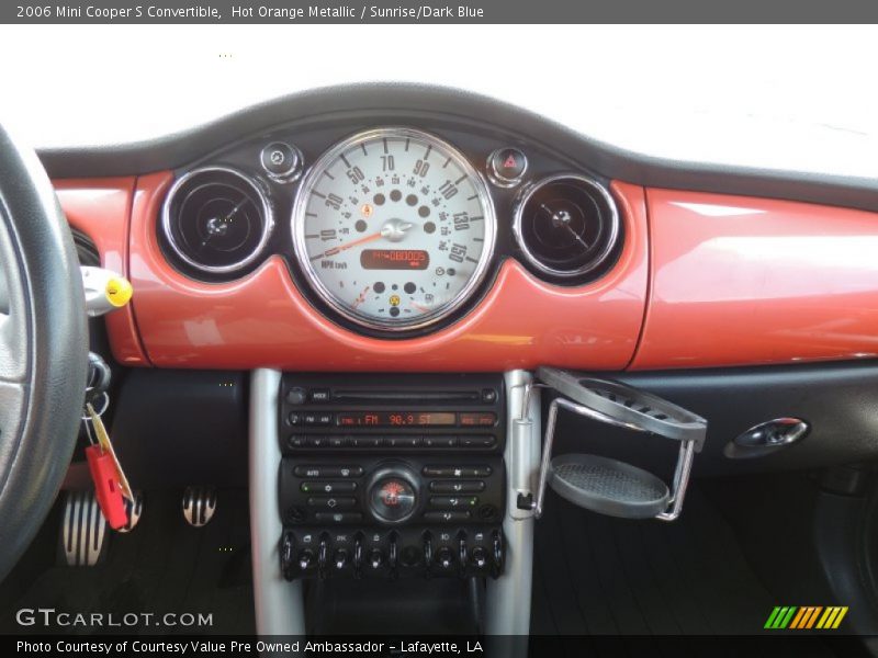Hot Orange Metallic / Sunrise/Dark Blue 2006 Mini Cooper S Convertible