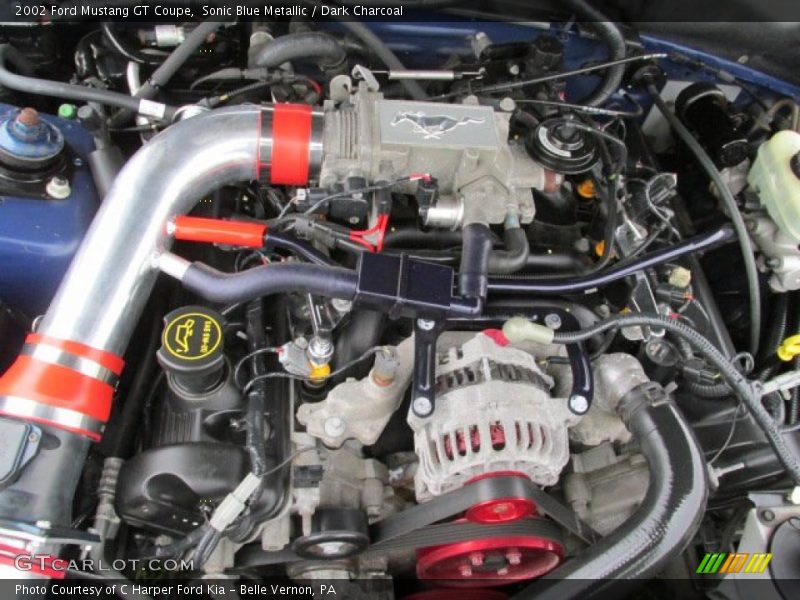 Sonic Blue Metallic / Dark Charcoal 2002 Ford Mustang GT Coupe