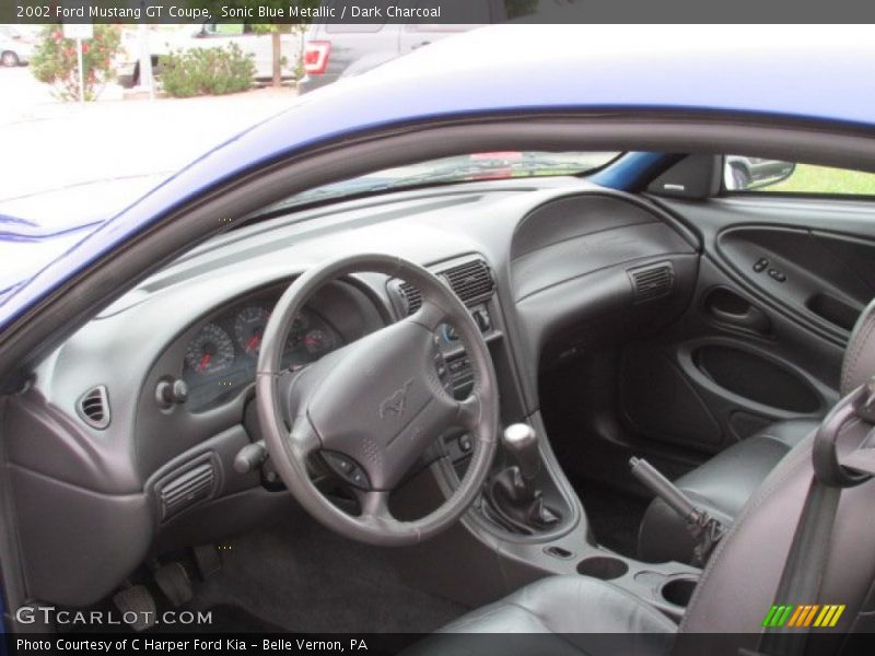 Sonic Blue Metallic / Dark Charcoal 2002 Ford Mustang GT Coupe
