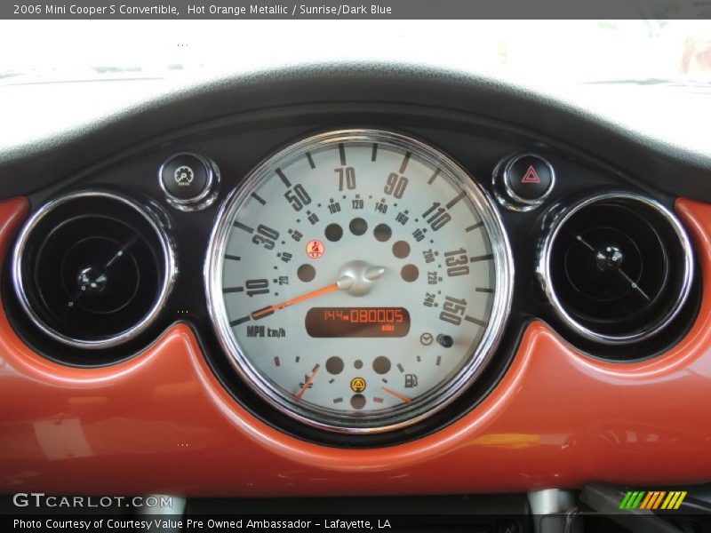 Hot Orange Metallic / Sunrise/Dark Blue 2006 Mini Cooper S Convertible