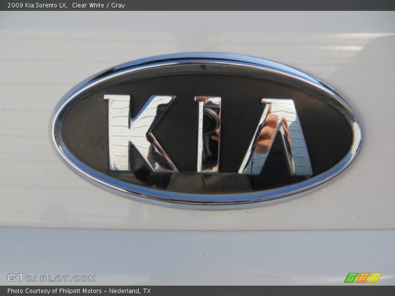 Clear White / Gray 2009 Kia Sorento LX